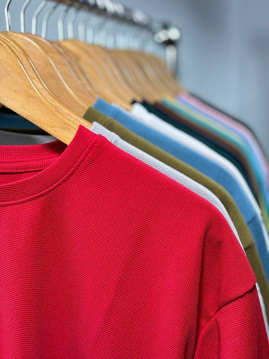 Waffle Oversized T-Shirts CAMMY
